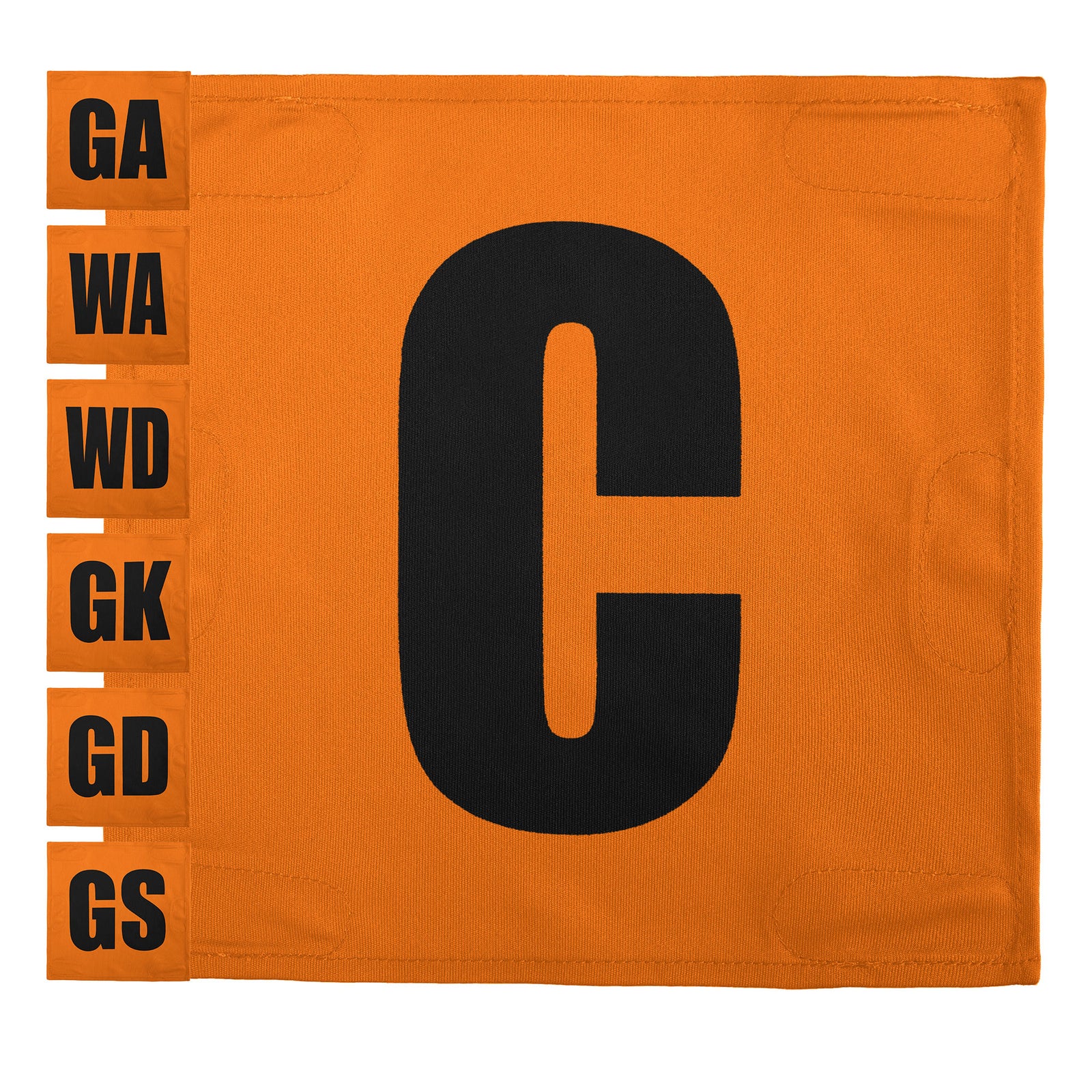 Netball Velcro Patches Set Orange & Black