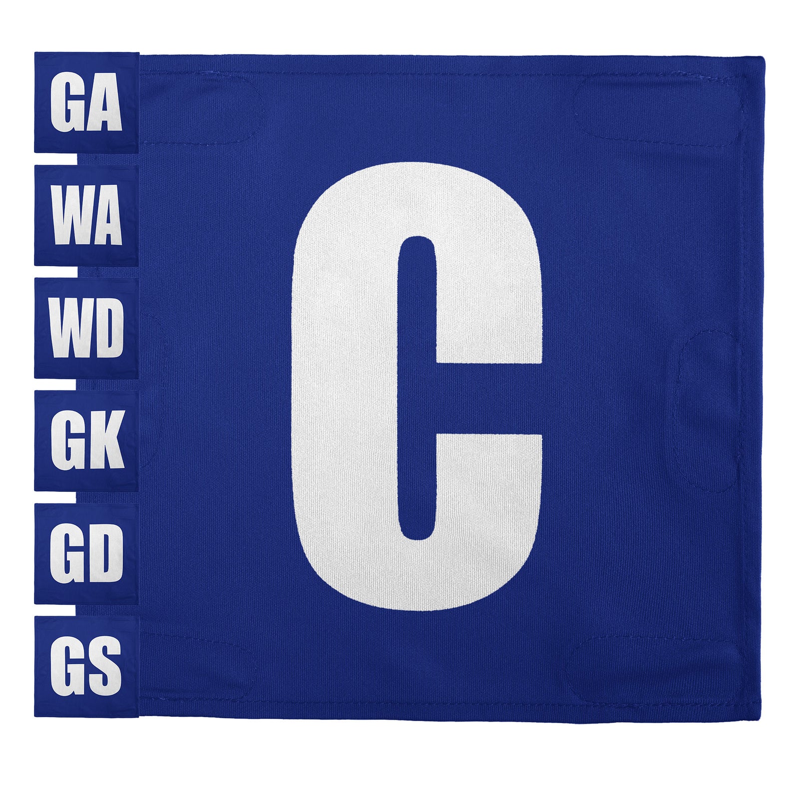 Netball Velcro Patches Set Royal Blue & White