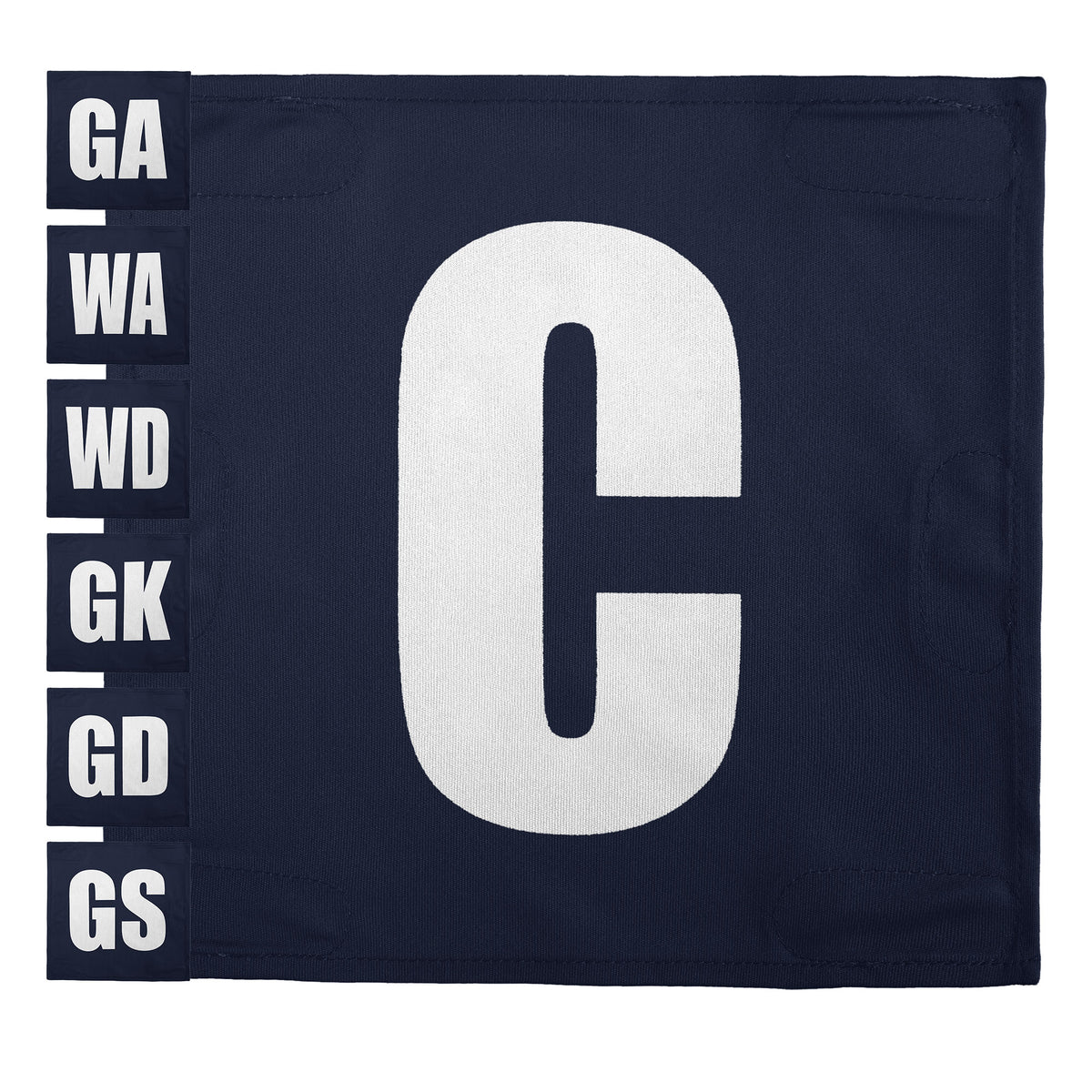Netball Velcro Patches Set Navy &amp; White