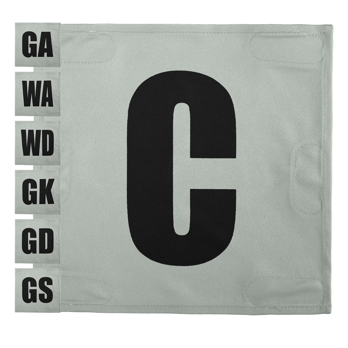 Netball Velcro Patches Set Gray &amp; Black