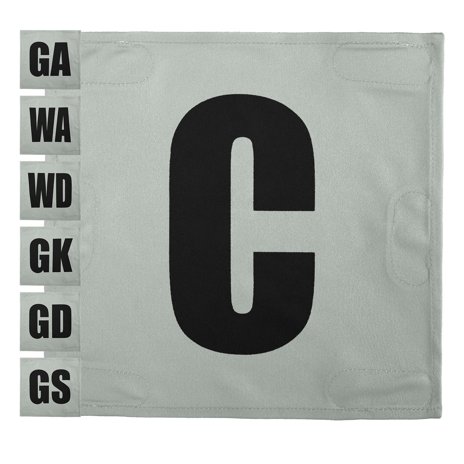 Netball Velcro Patches Set Gray & Black