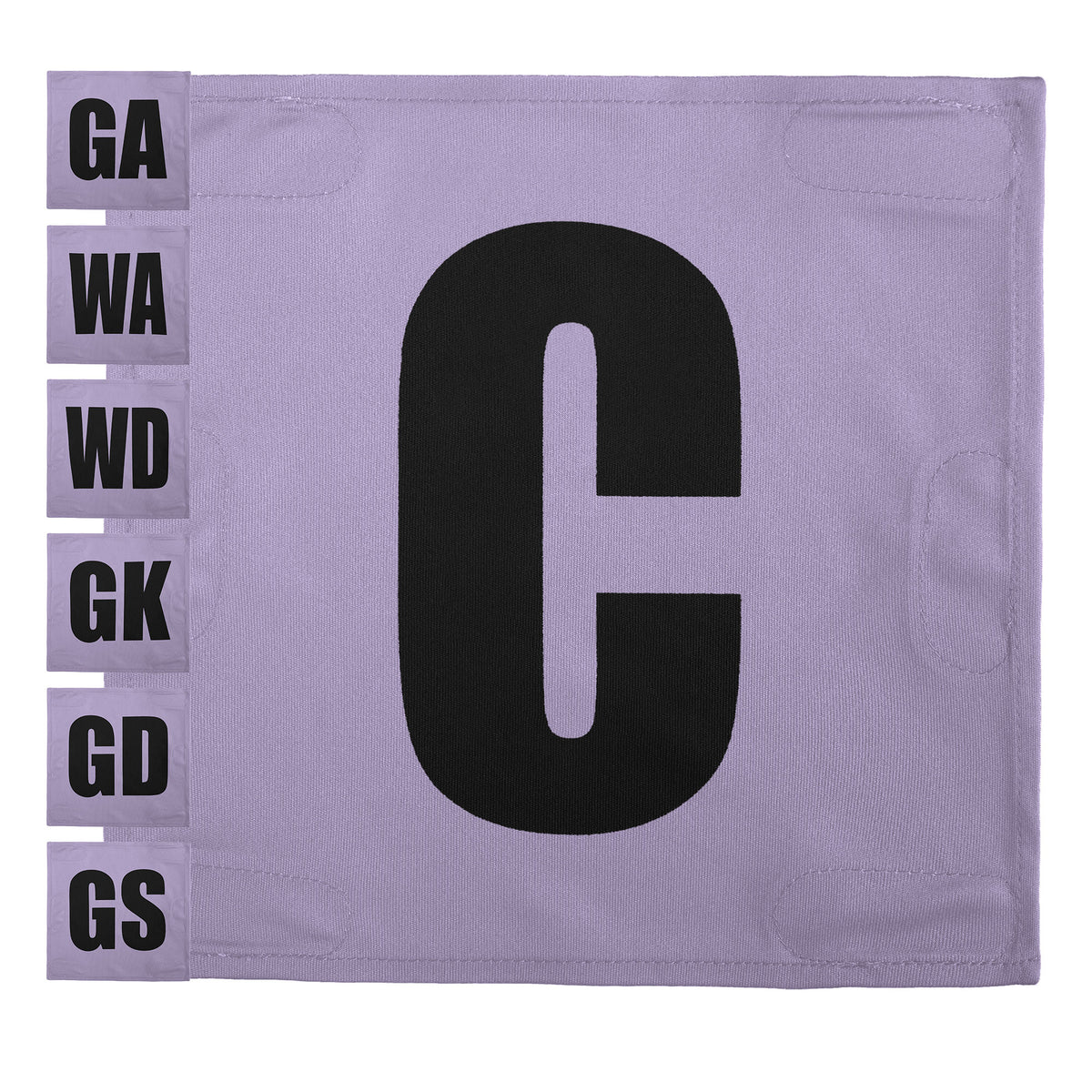 Netball Velcro Patches Set Light Purple &amp; Black