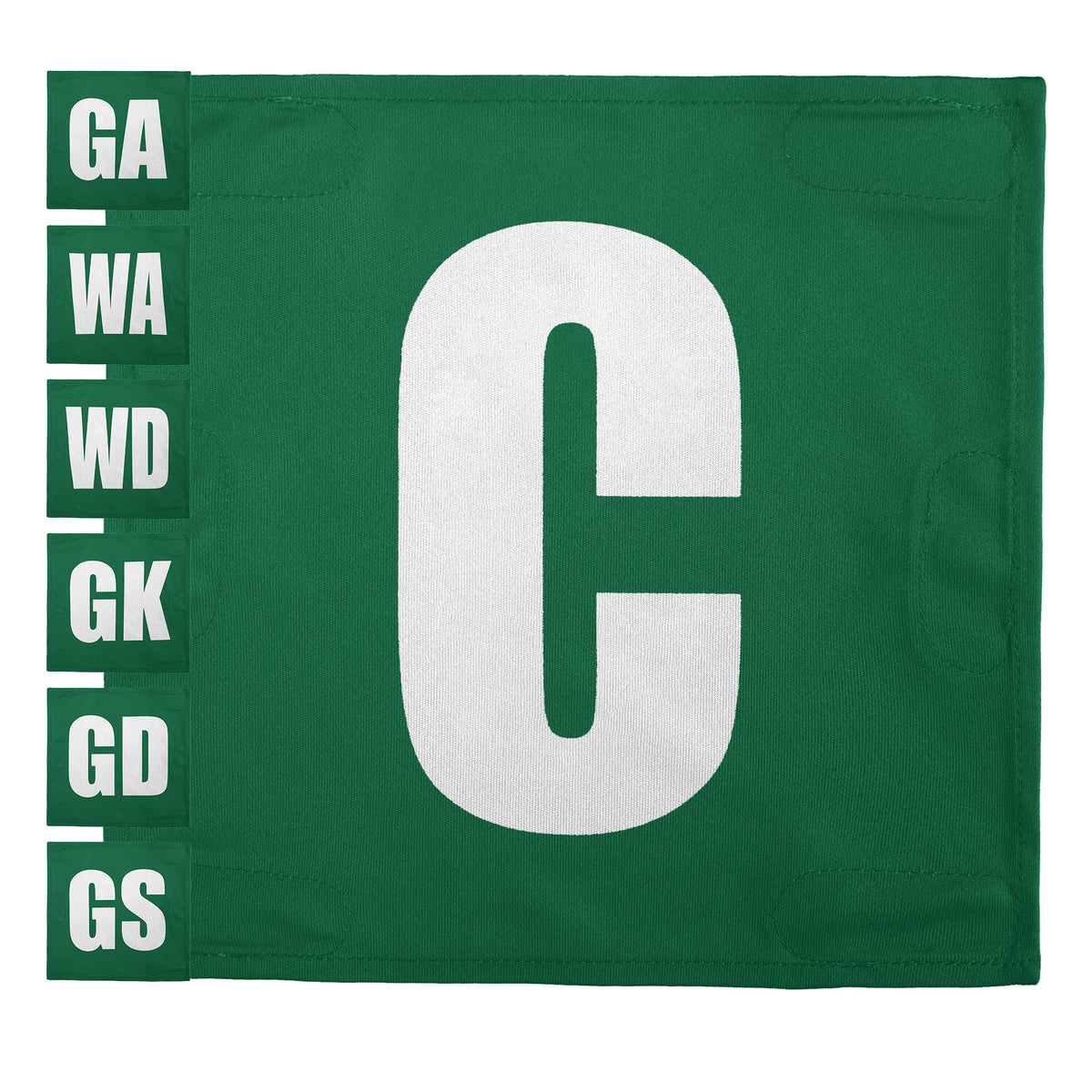 Netball Velcro Patches Set Kelly Green &amp; White