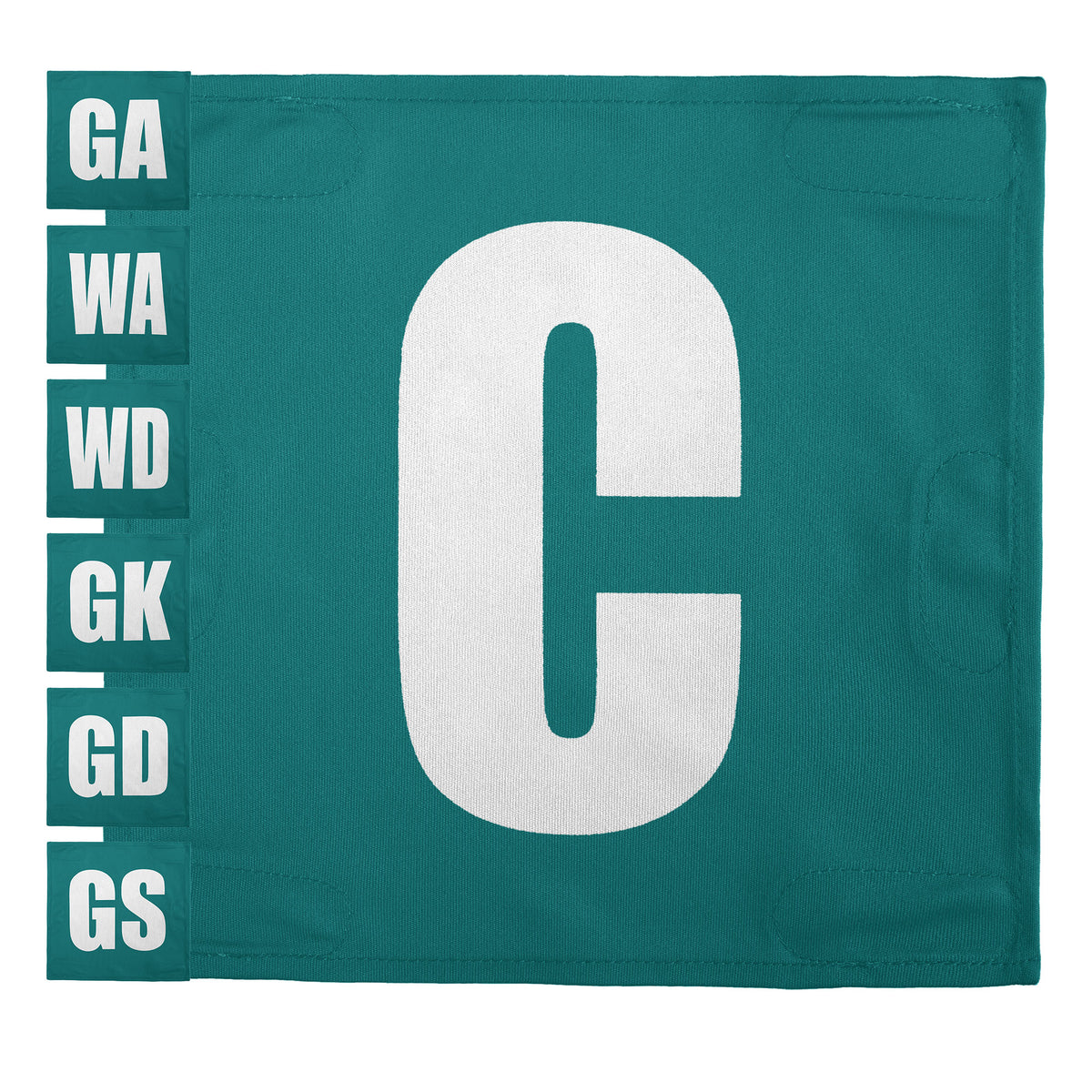Netball Velcro Patches Set Teal &amp; White