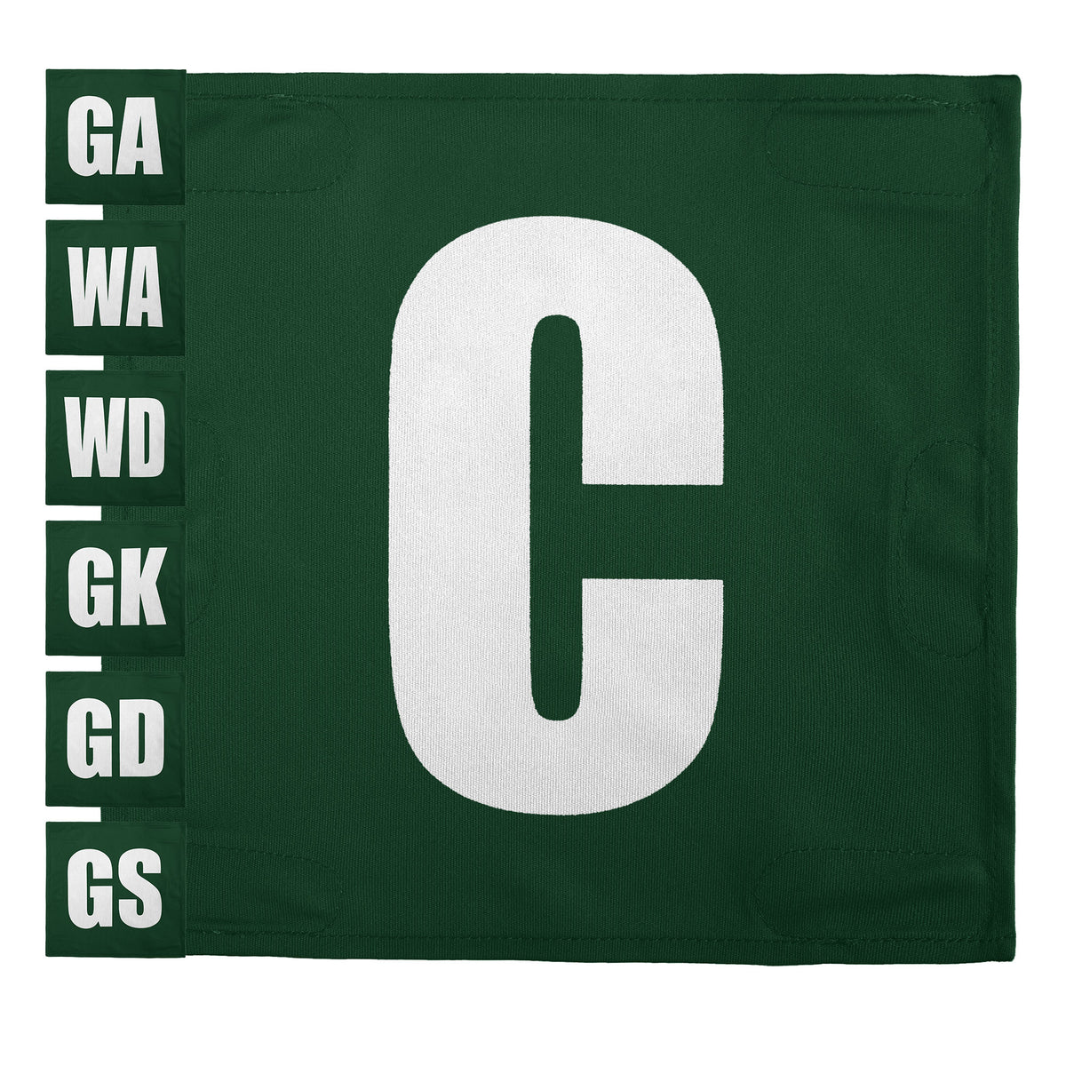 Netball Velcro Patches Set Green &amp; White