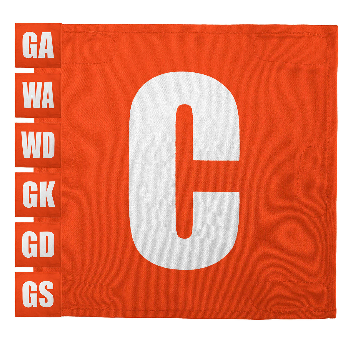 Netball Velcro Patches Set Orange &amp; White
