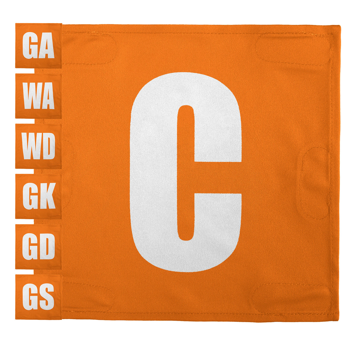 Netball Velcro Patches Set Orange &amp; White