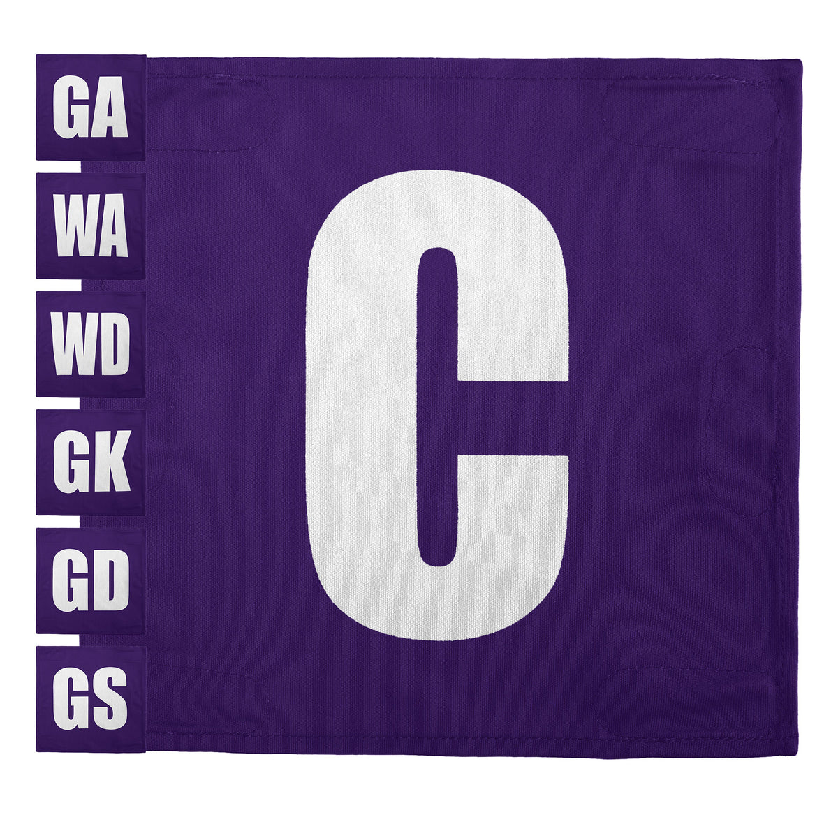 Netball Velcro Patches Set Purple &amp; White