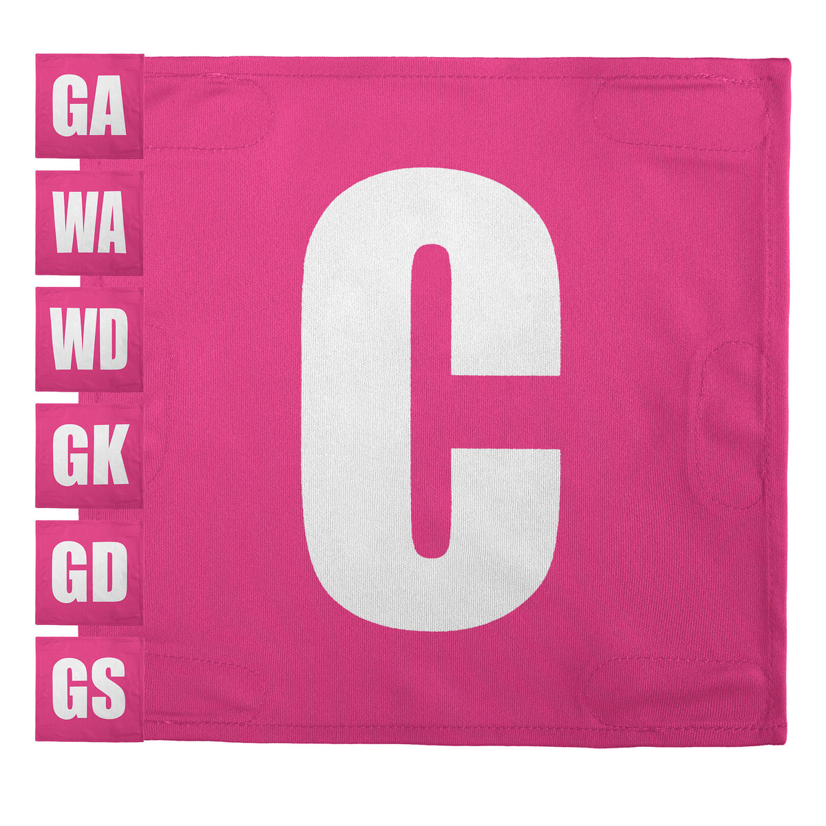 Netball Velcro Patches Set Pink &amp; White