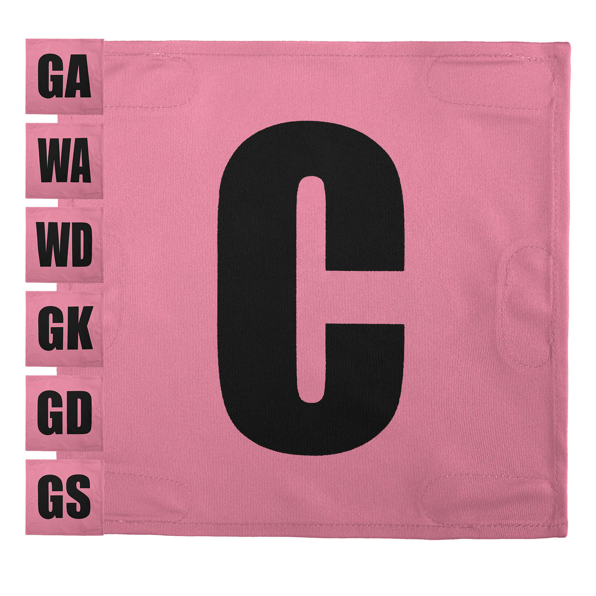 Netball Velcro Patches Set Light Pink &amp; Black