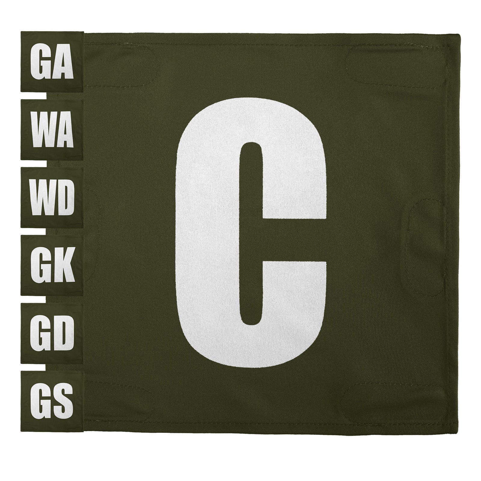 Netball Velcro Patches Set Olive & White