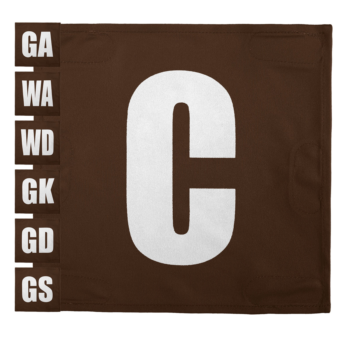 Netball Velcro Patches Set Brown &amp; White