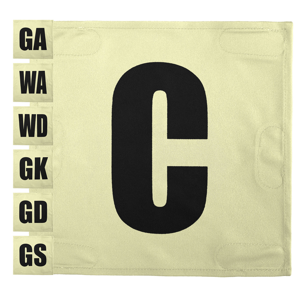 Netball Velcro Patches Set Cream &amp; Black