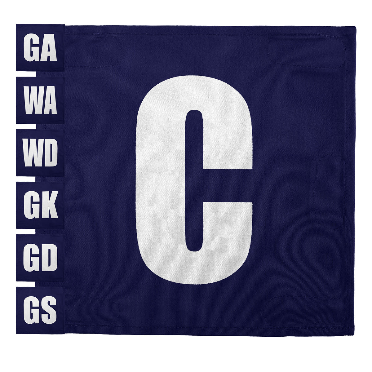 Netball Velcro Patches Set Dark Blue &amp; White