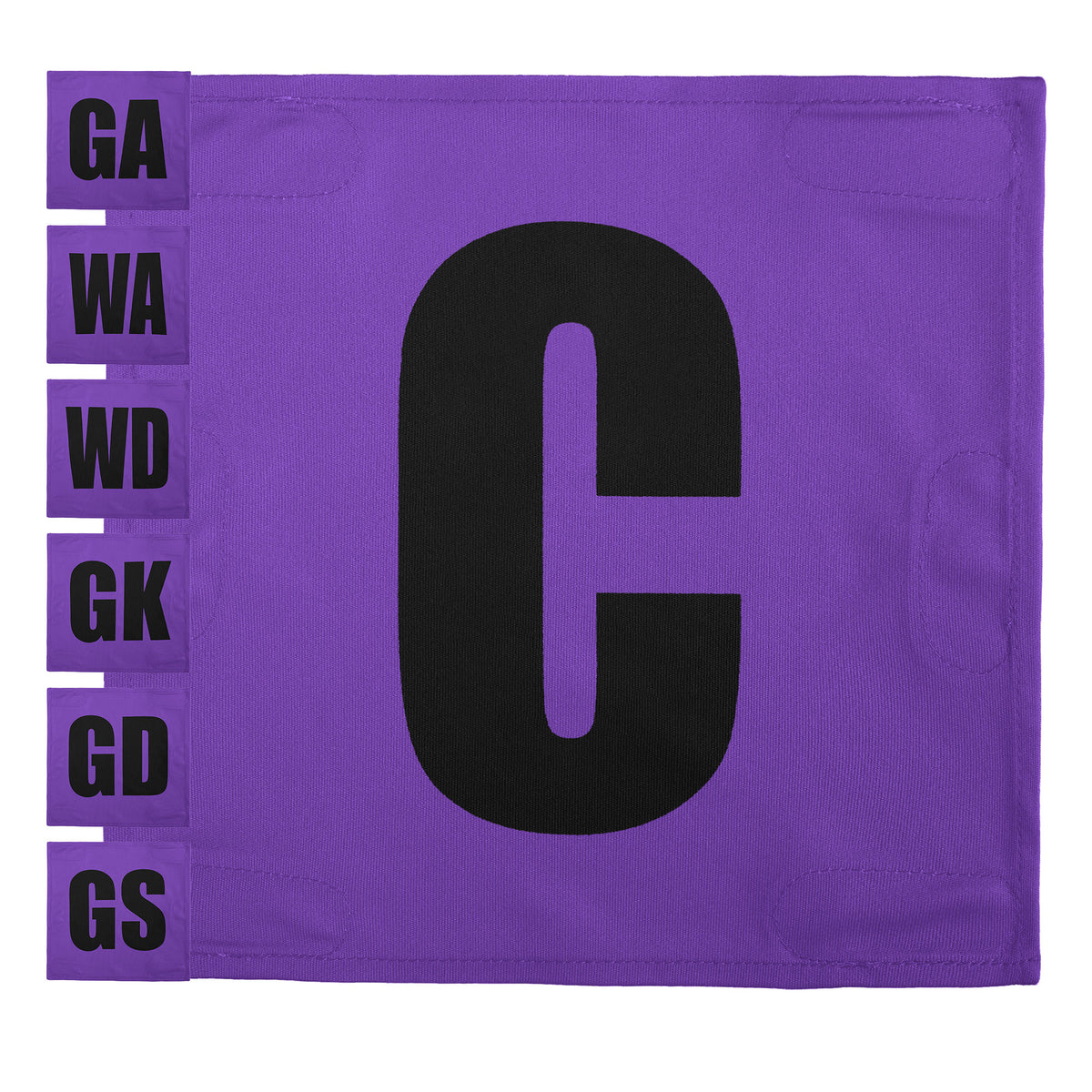 Netball Velcro Patches Set Purple &amp; Black