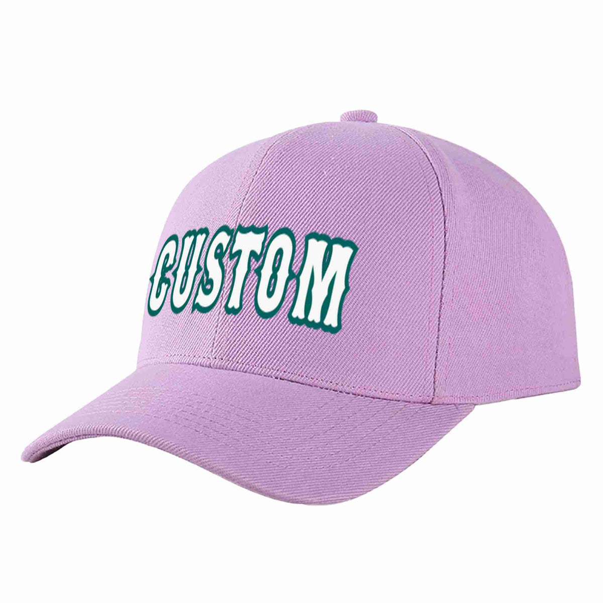Custom Light Purple White-Aqua Curved Eaves Sport Baseball Cap Design for Men/Women/Youth