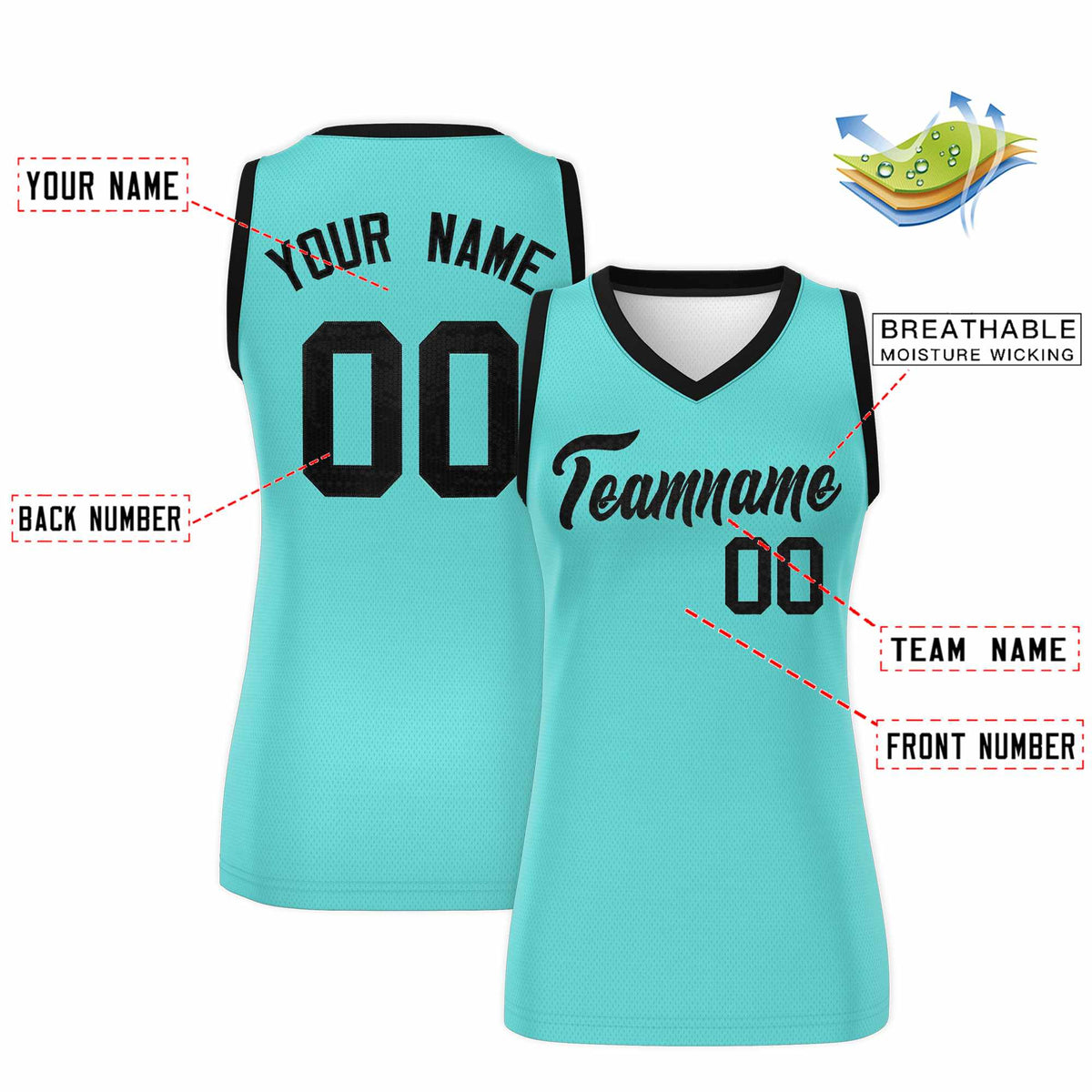 Custom Bright Green Black Women Netball Sequined Dress