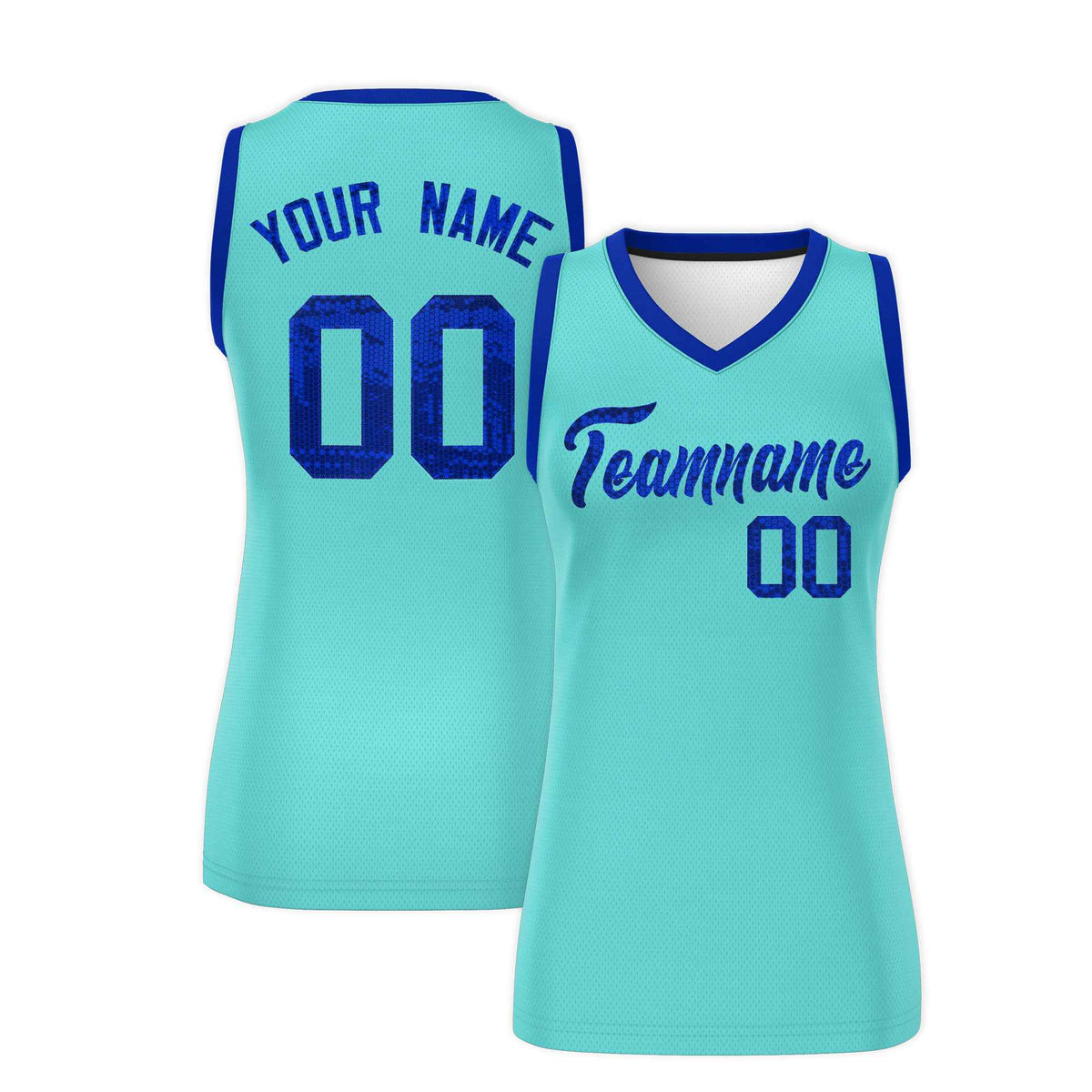 Custom Bright Green Royal Women Netball Sequined Dress