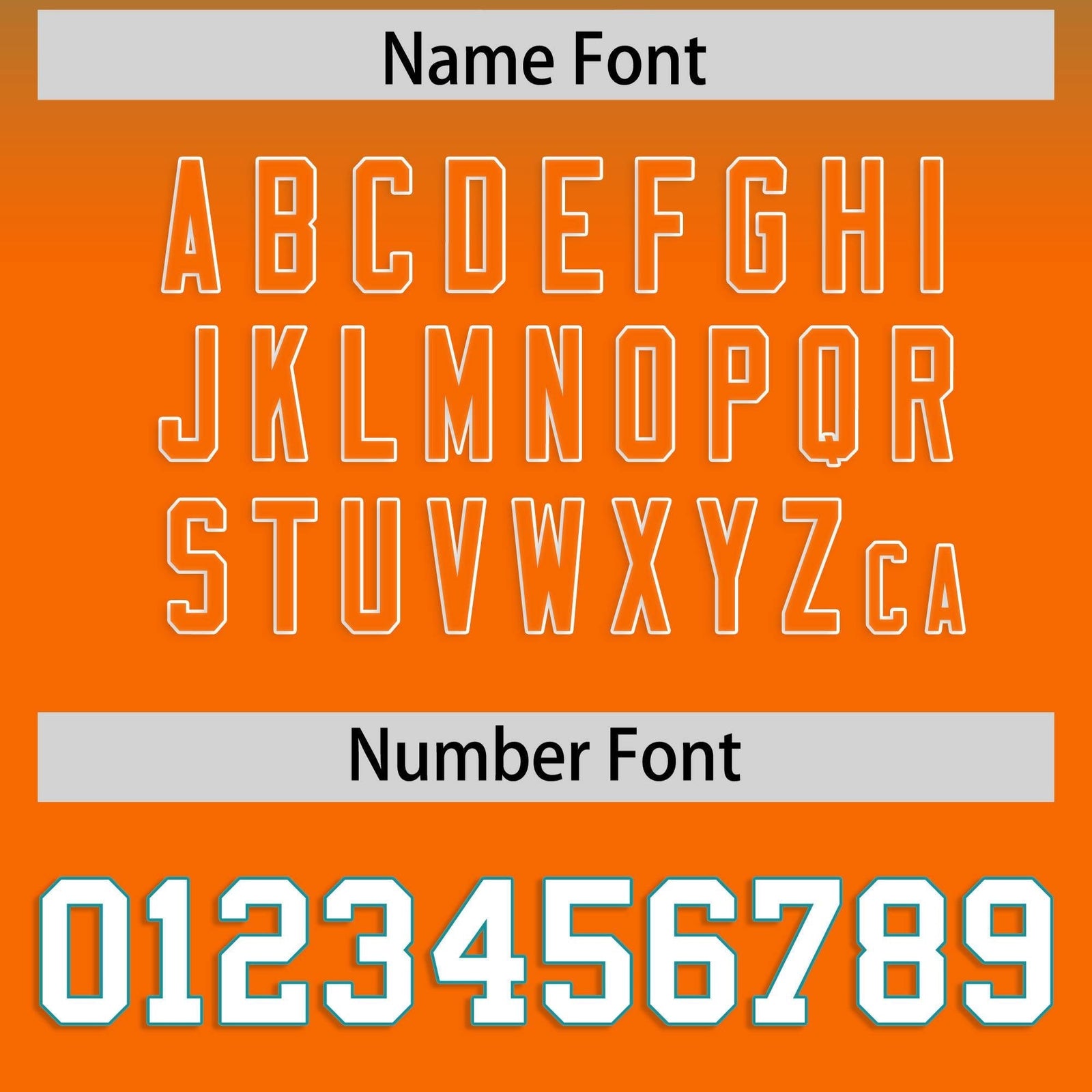 Custom Aqua Orange Gradient Fashion Personalized Authentic Football Jersey
