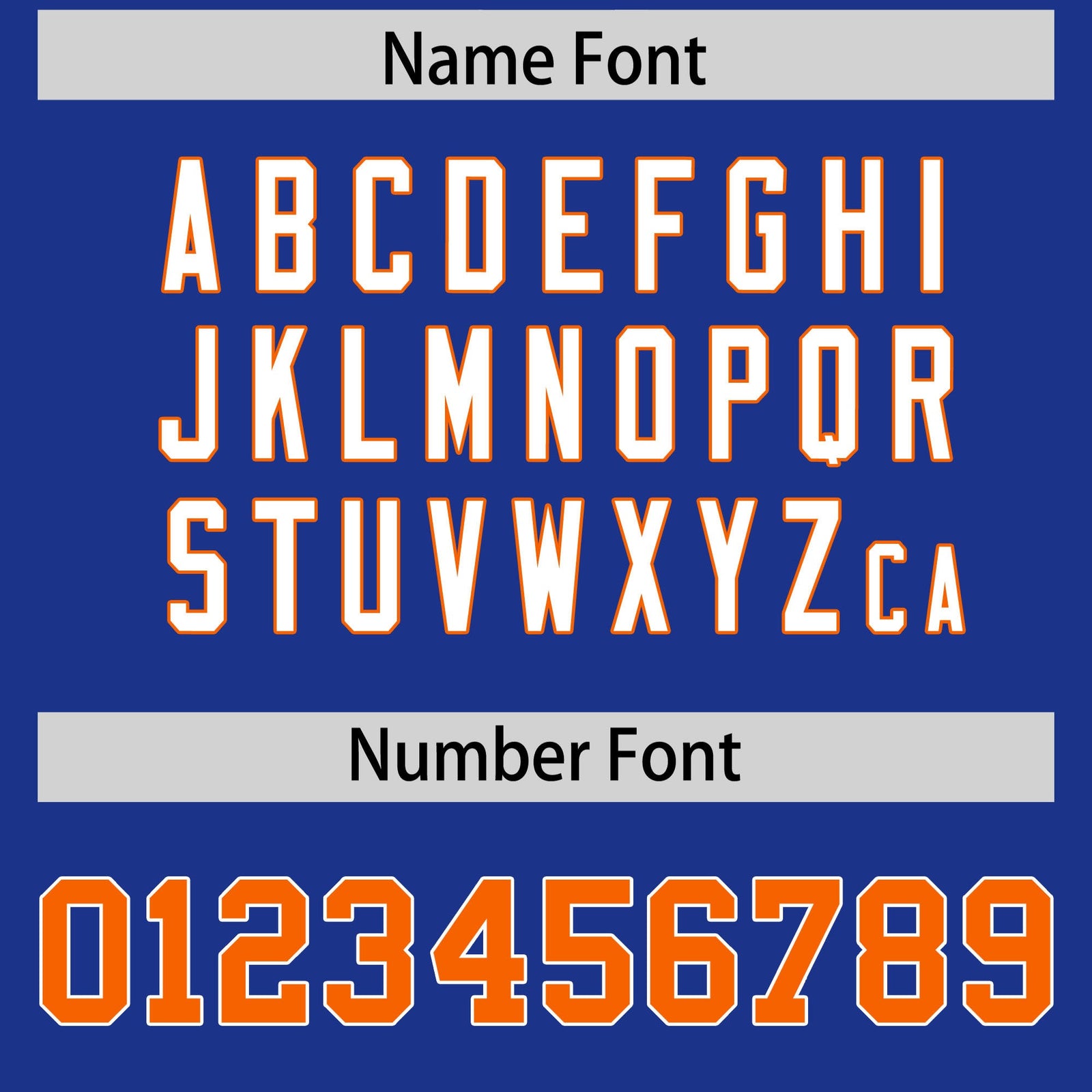 Custom Royal Orange Personalized Shoulder Star Pattern Authentic American Football Jersey
