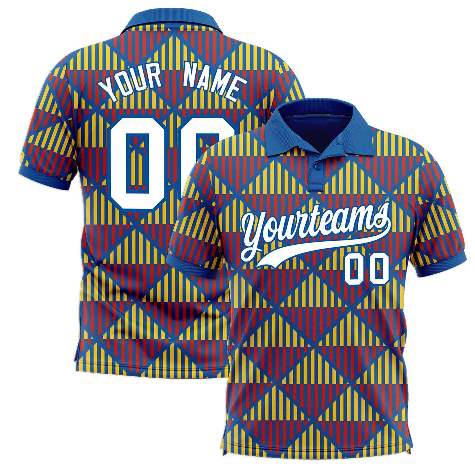 Custom Royal Lingge Sunshine Polo Shirts