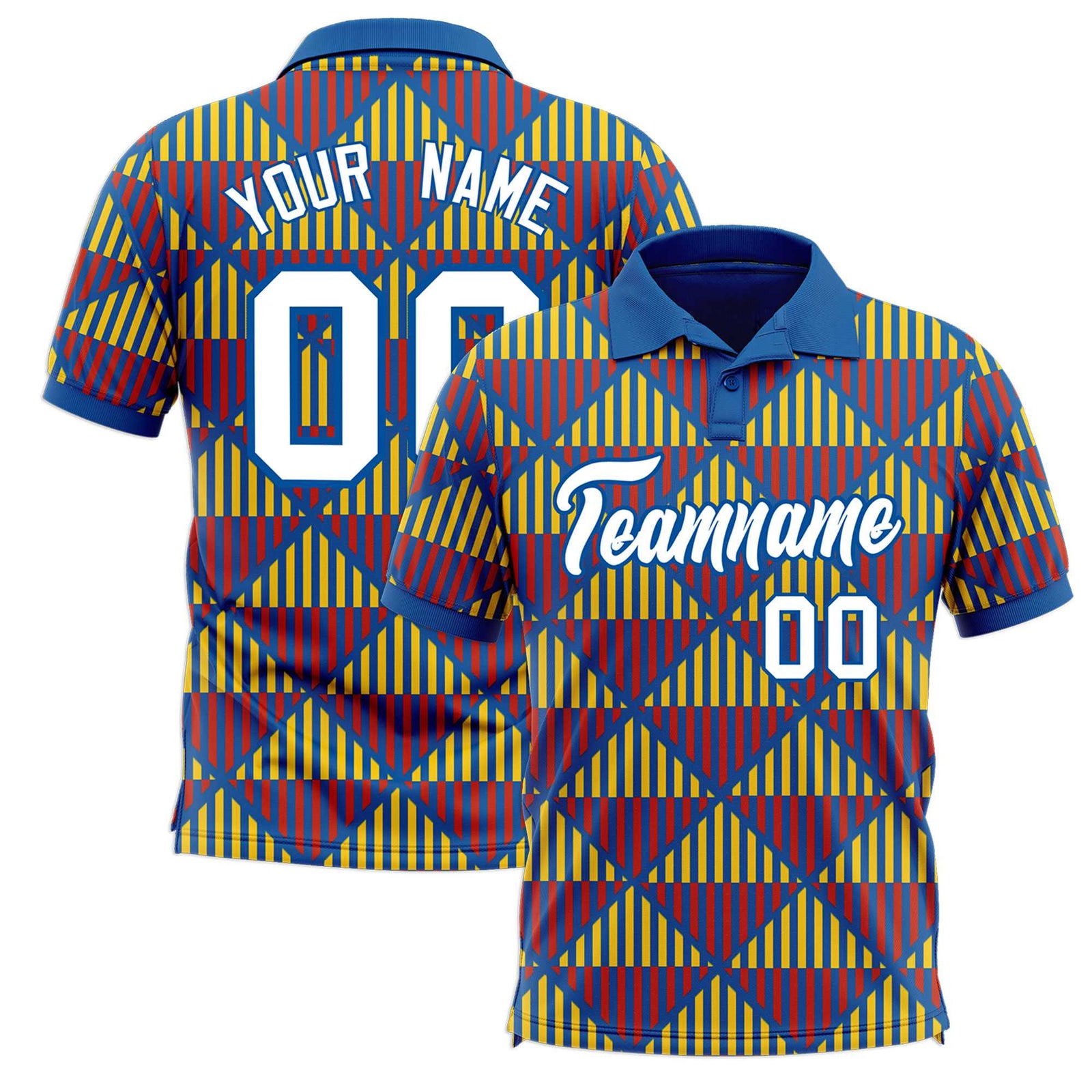 Custom Royal Lingge Sunshine Polo Shirts