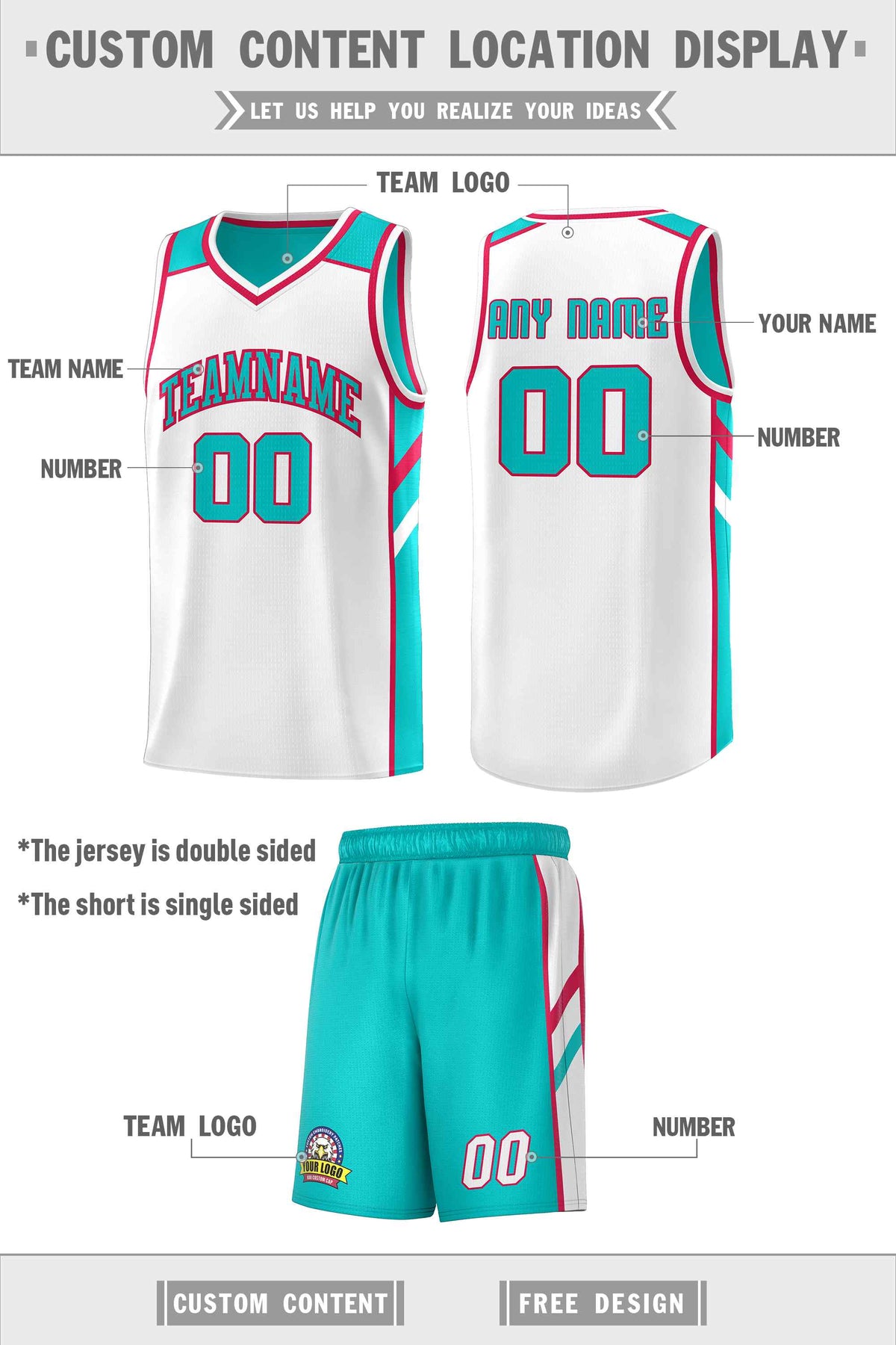 Custom Yellow White Double Side Sets Men Basketball Jersey