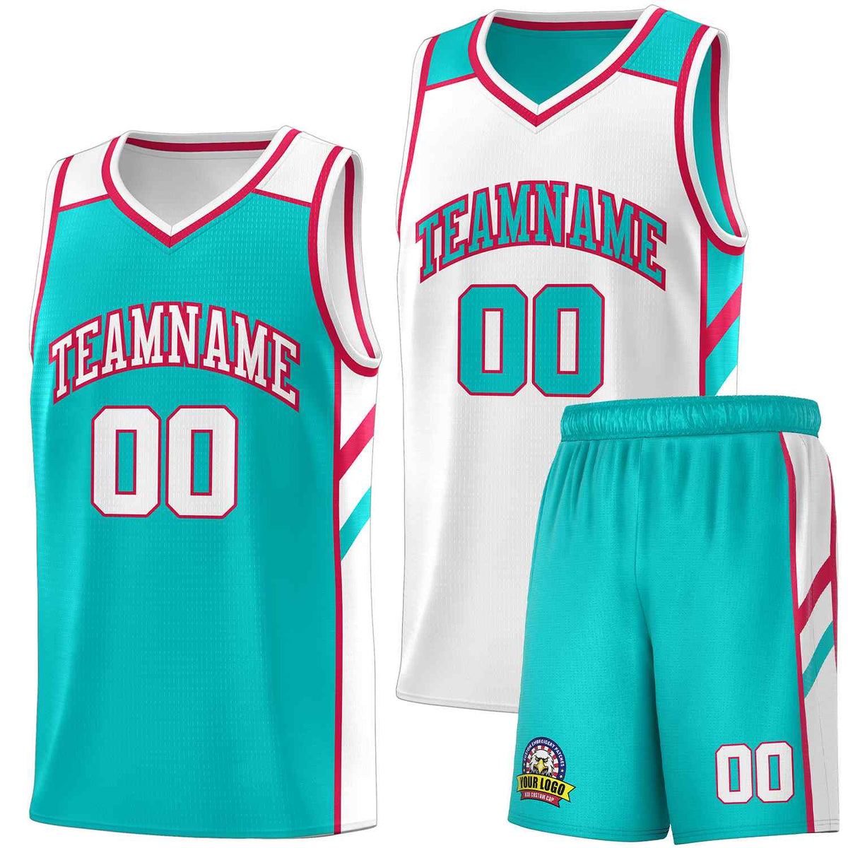 Custom Yellow White Double Side Sets Men Basketball Jersey