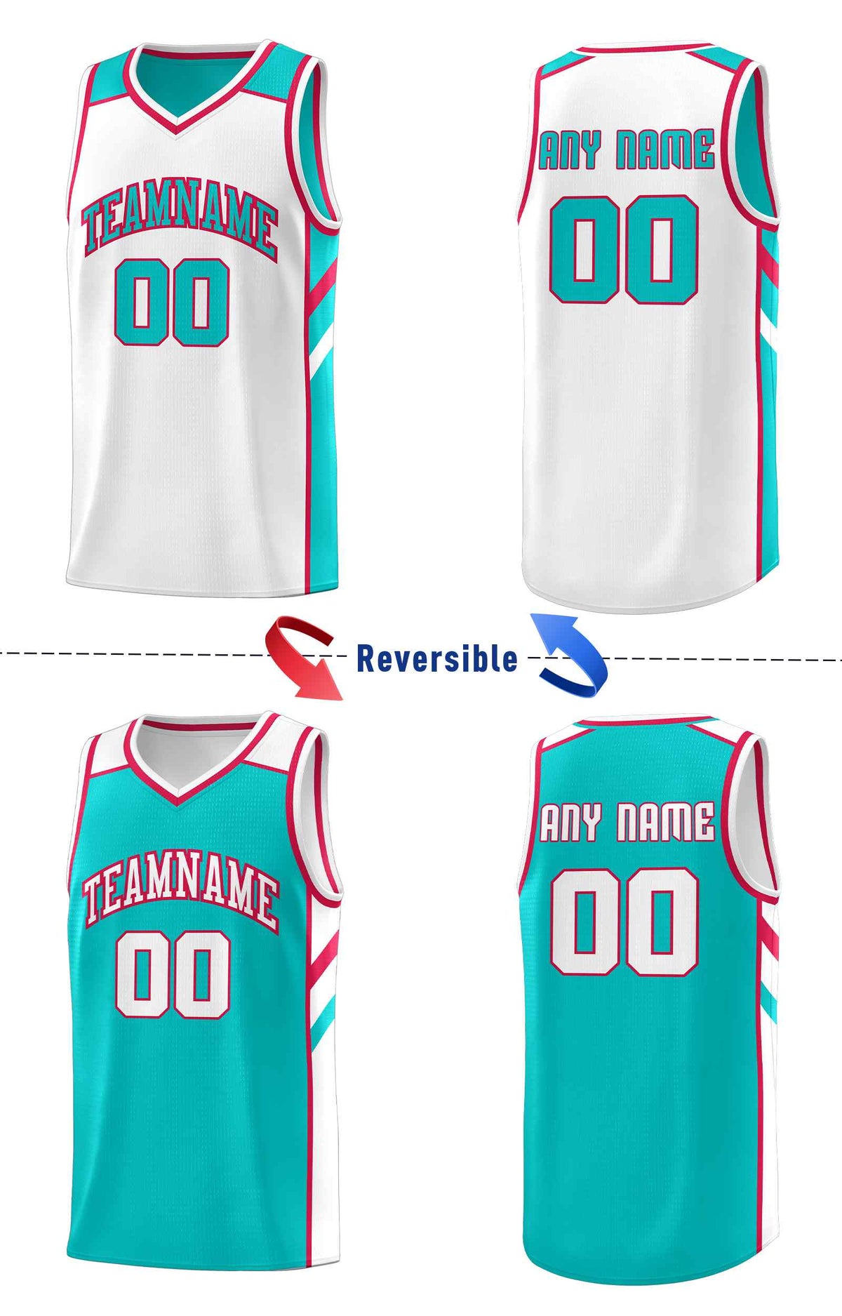 Custom Yellow White Double Side Sets Men Basketball Jersey