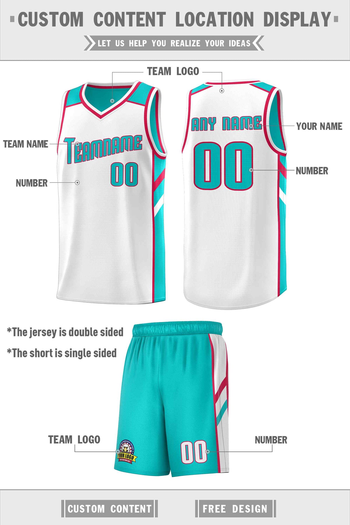 Custom Yellow White Double Side Sets Men Basketball Jersey