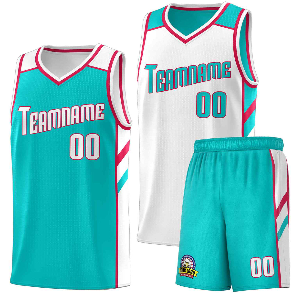 Custom Yellow White Double Side Sets Men Basketball Jersey