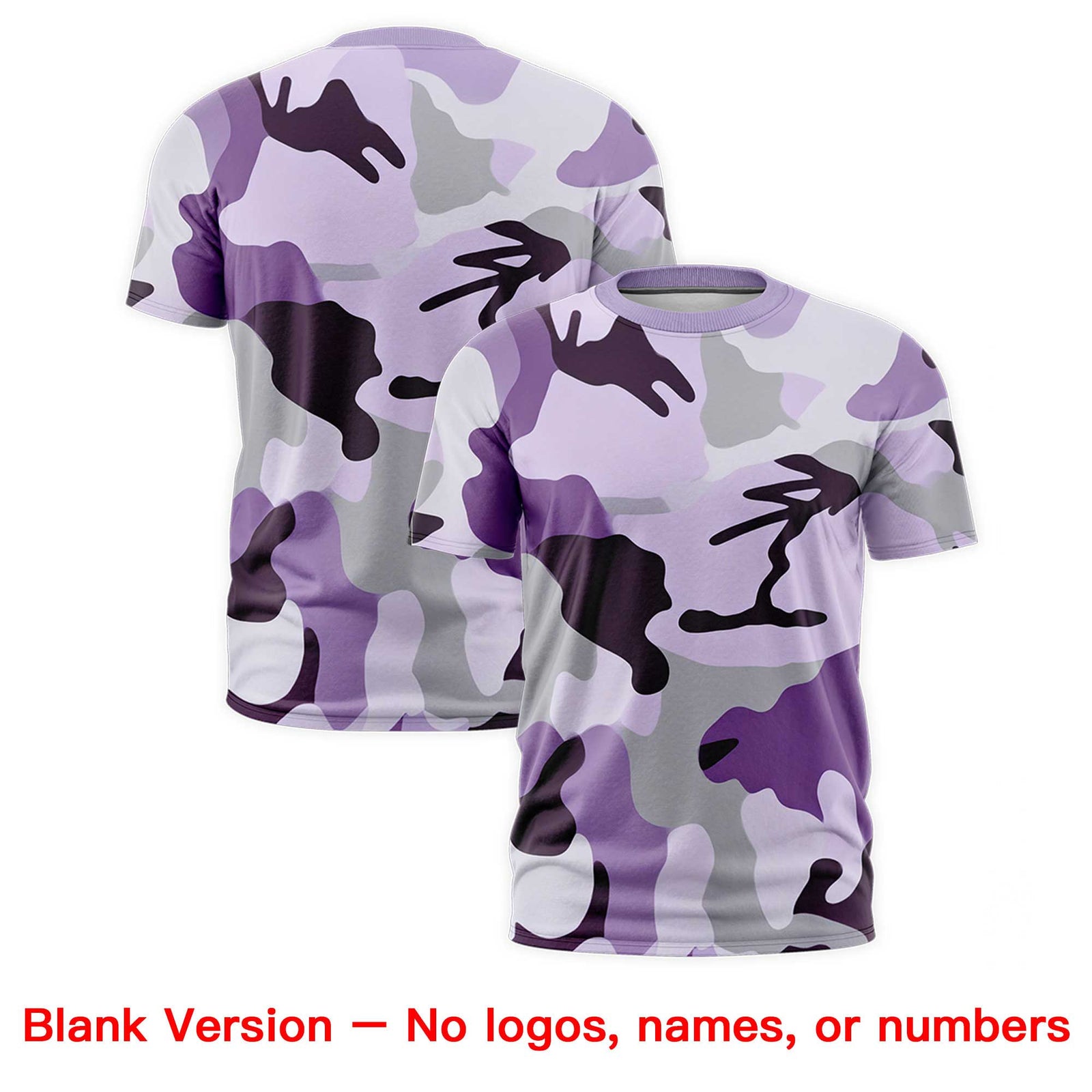 Custom Camo T-shirts Purple Black Jungle Camouflage Training Shirts