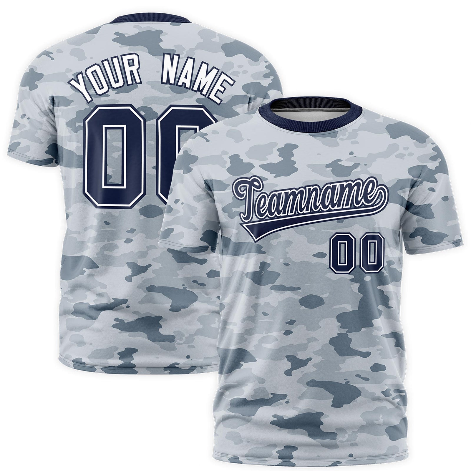 Custom Camo T-shirts White Navy Jungle Camouflage Outdoor Shirts