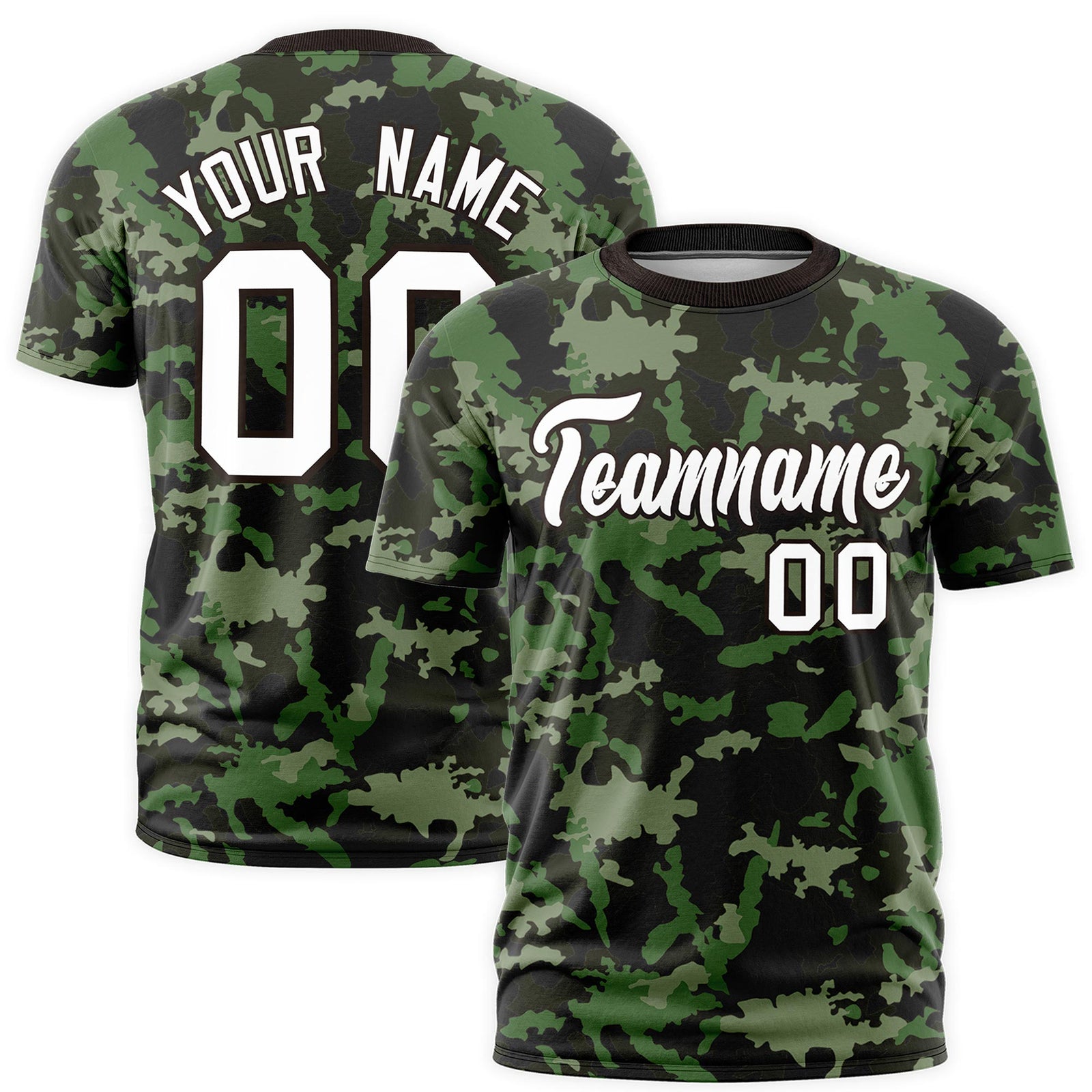 Custom Camo T-shirts Brown White Jungle Camouflage Outdoor Shirts