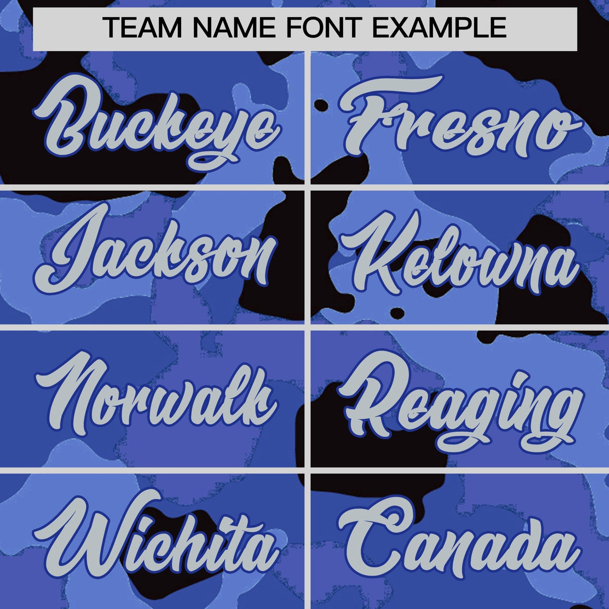 Custom Camo T-shirts Royal Blue Silver Jungle Camouflage Outdoor Shirts