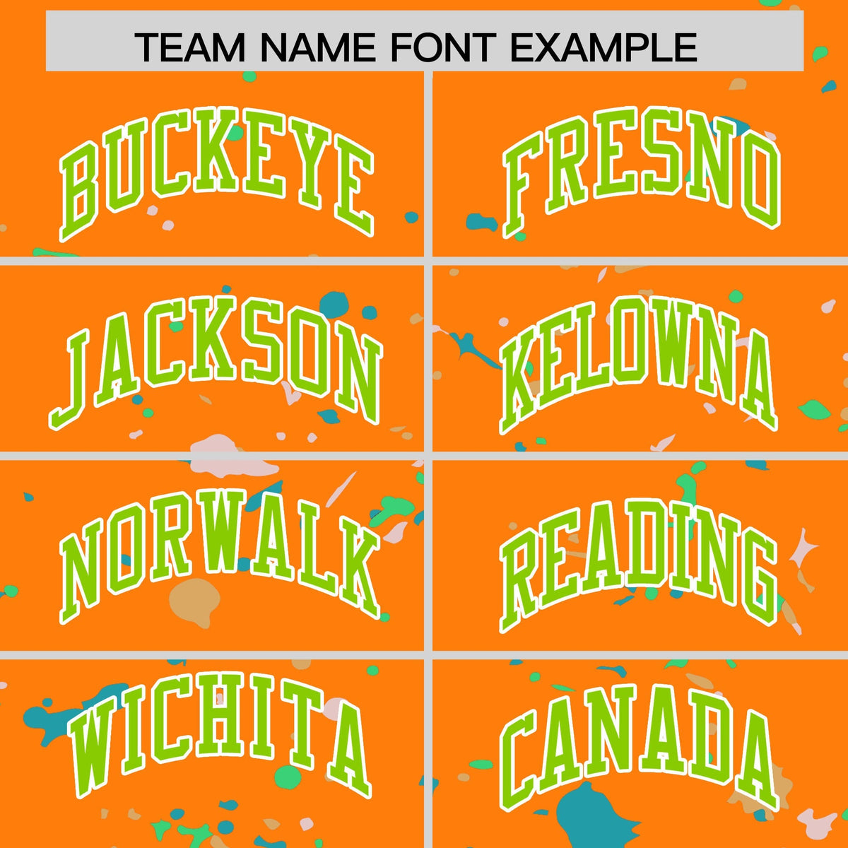 Custom Orange Neon Green White Spray Painting Graffiti Pattern Personalization T-shirt| KXKSHOP