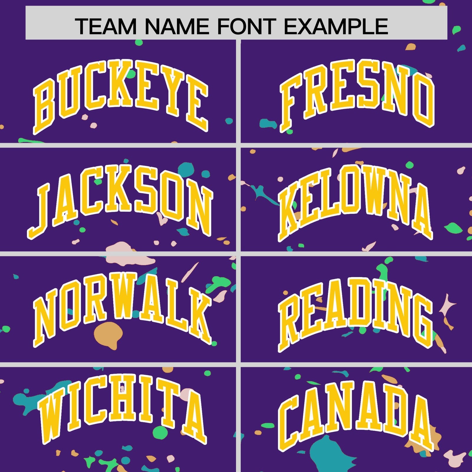 Custom Purple Gold White Spray Painting Graffiti Pattern Personalization T-shirt| KXKSHOP