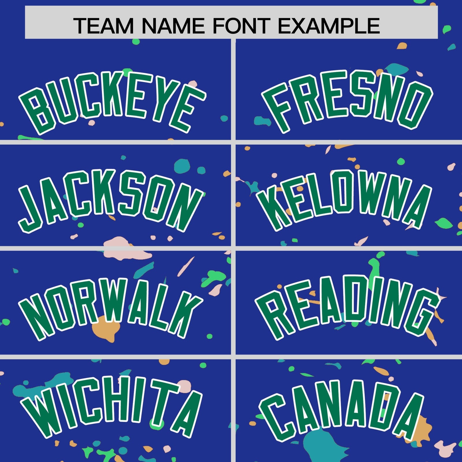 Custom Royal Blue Kelly Green White Spray Painting Graffiti Pattern Personalization T-shirt| KXKSHOP