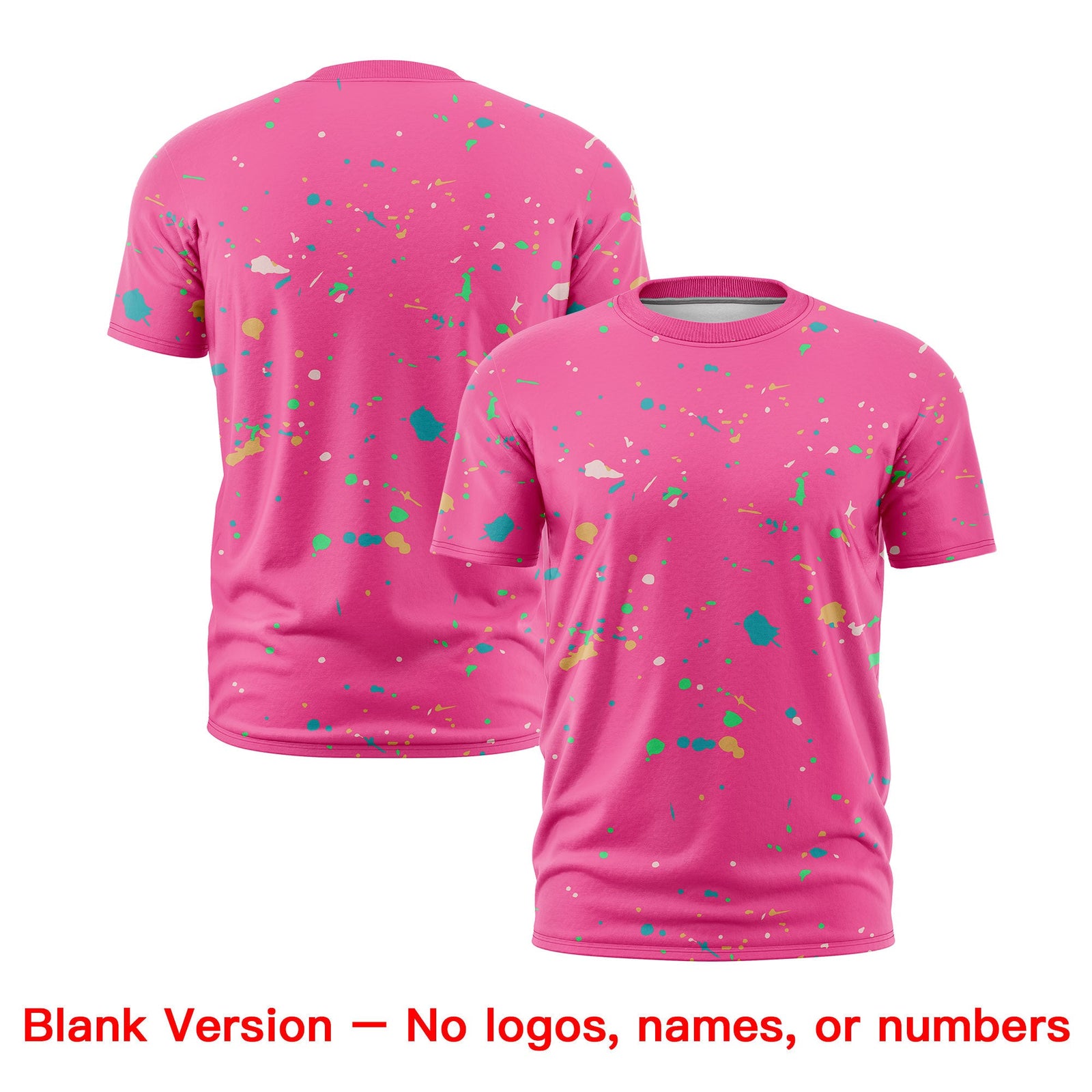 Custom Pink Fluorescent Green Spray Painting Graffiti Pattern Personalization T-shirt| KXKSHOP