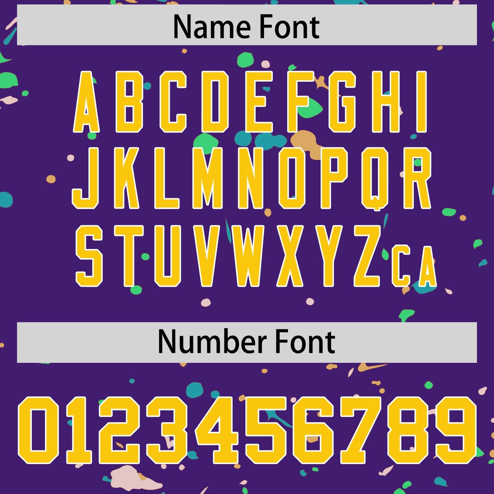 Custom Purple Gold White Spray Painting Graffiti Pattern Personalization T-shirt| KXKSHOP