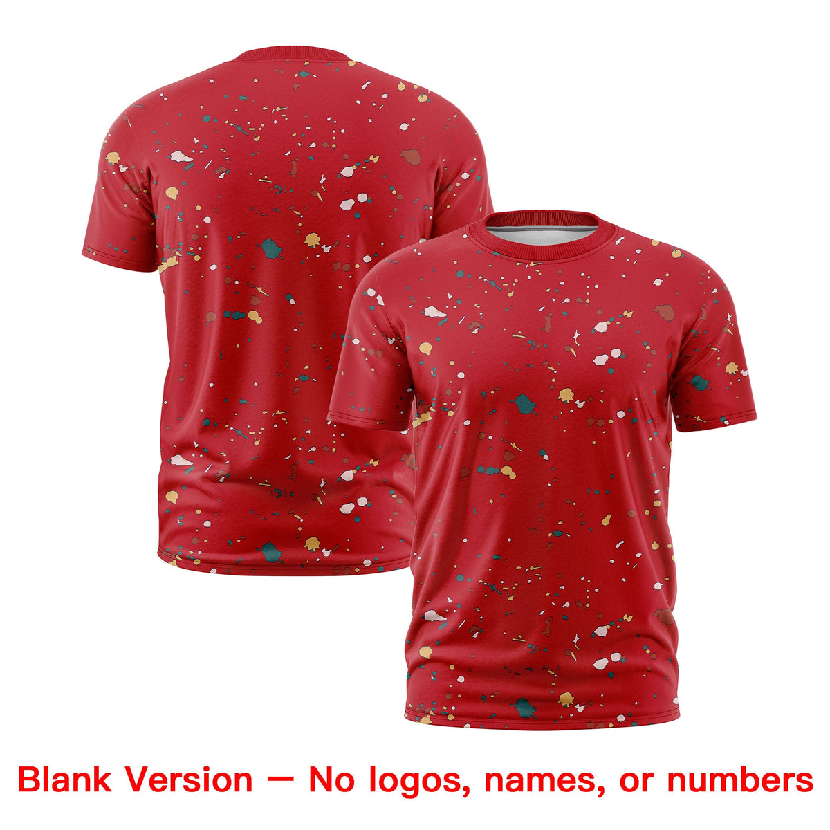 Custom Red Gold White Spray Painting Graffiti Pattern Personalization T-shirt| KXKSHOP