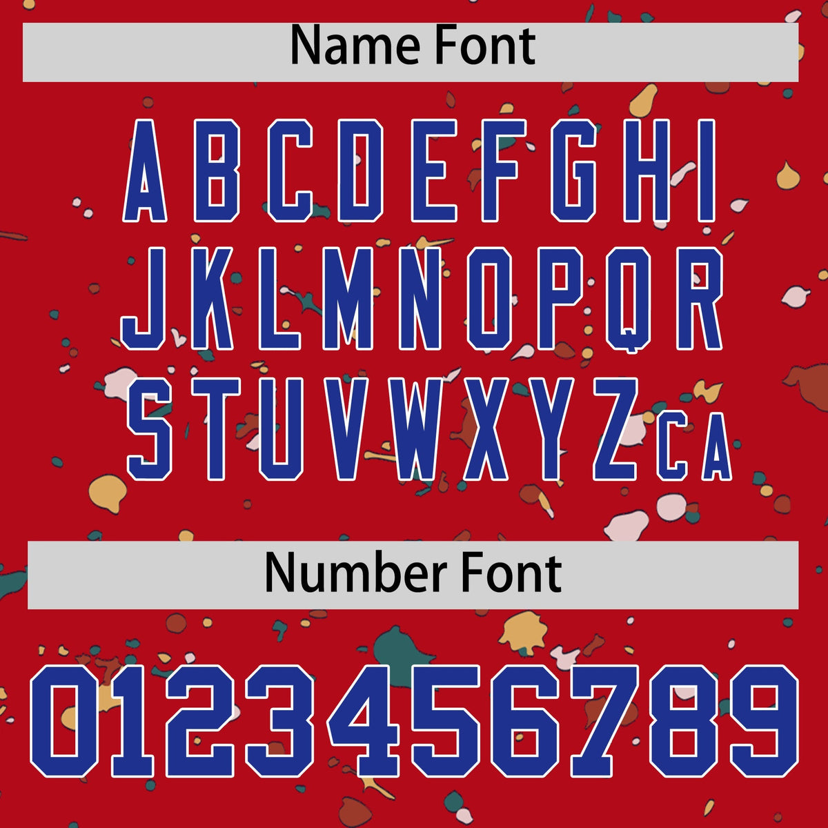 Custom Red Royal Blue White Spray Painting Graffiti Pattern Personalization T-shirt| KXKSHOP