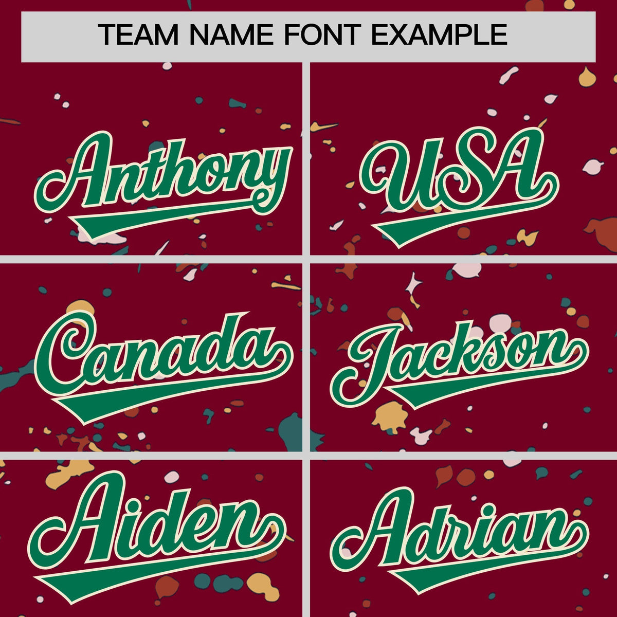 Custom Crimson Kelly Green Cream Spray Painting Graffiti Pattern Personalization T-shirt| KXKSHOP