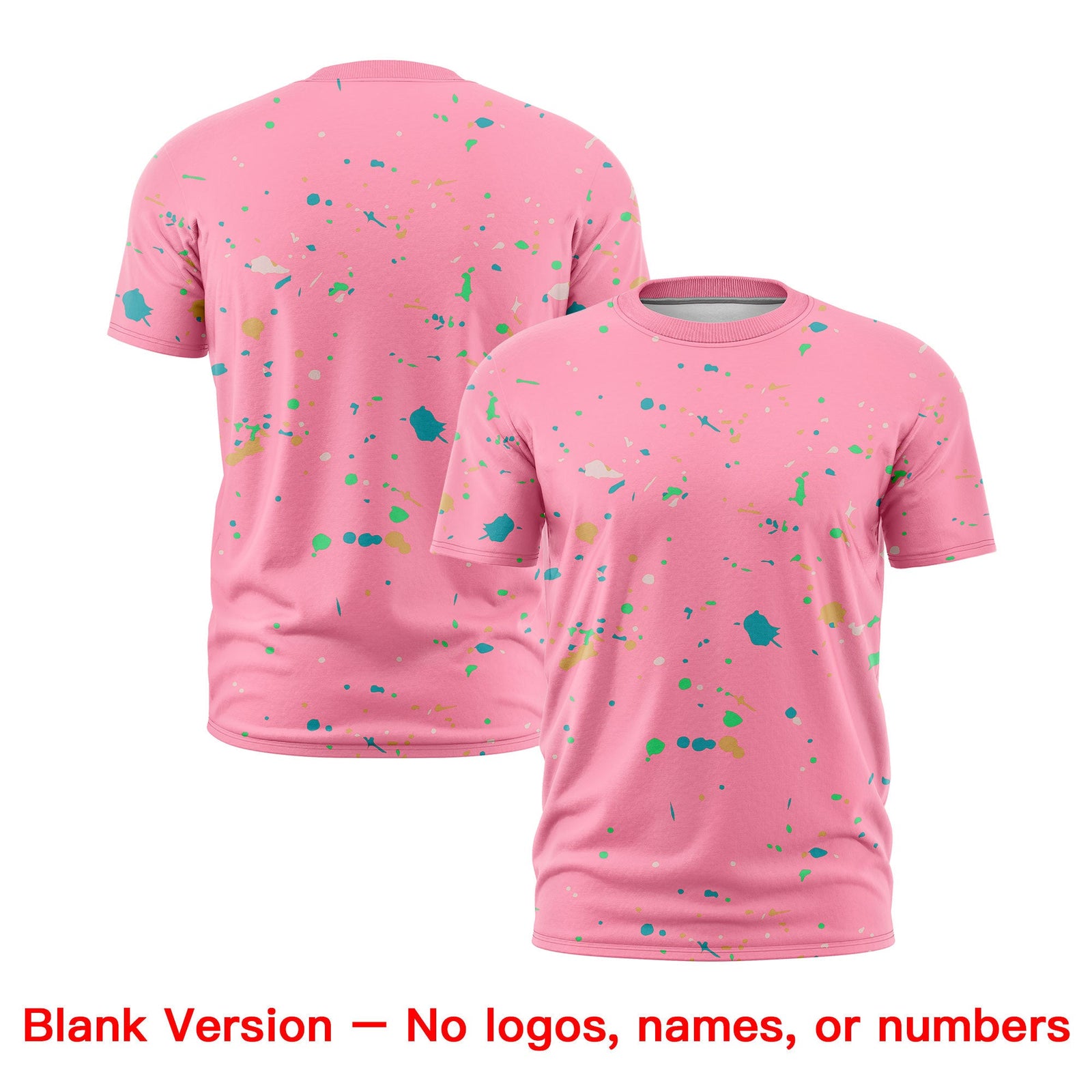 Custom Light Pink Teal White Spray Painting Graffiti Pattern Personalization T-shirt| KXKSHOP