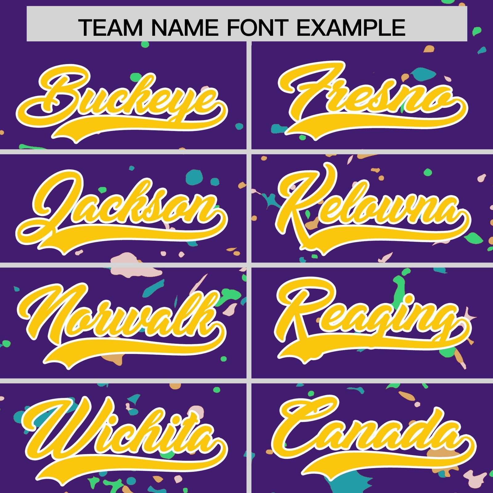 Custom Purple Gold White Spray Painting Graffiti Pattern Personalization T-shirt| KXKSHOP
