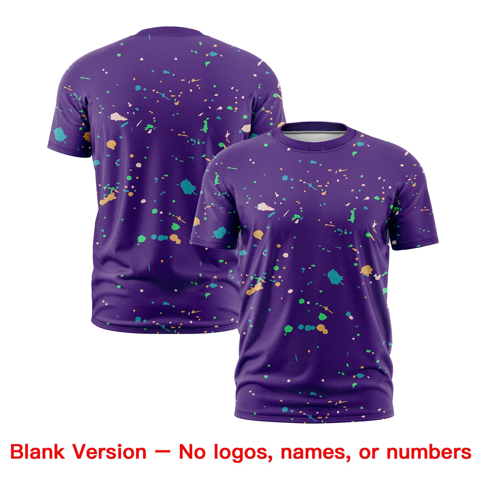 Custom Purple Fluorescent Green Spray Painting Graffiti Pattern Personalization T-shirt| KXKSHOP