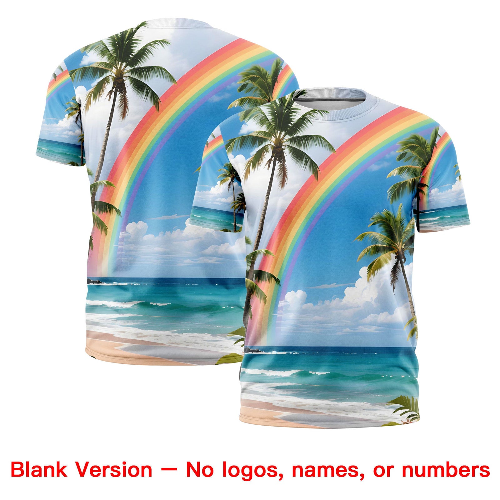 Custom Powder Blue White Graffiti Pattern Hawaiian Style T-shirt| KXKSHOP