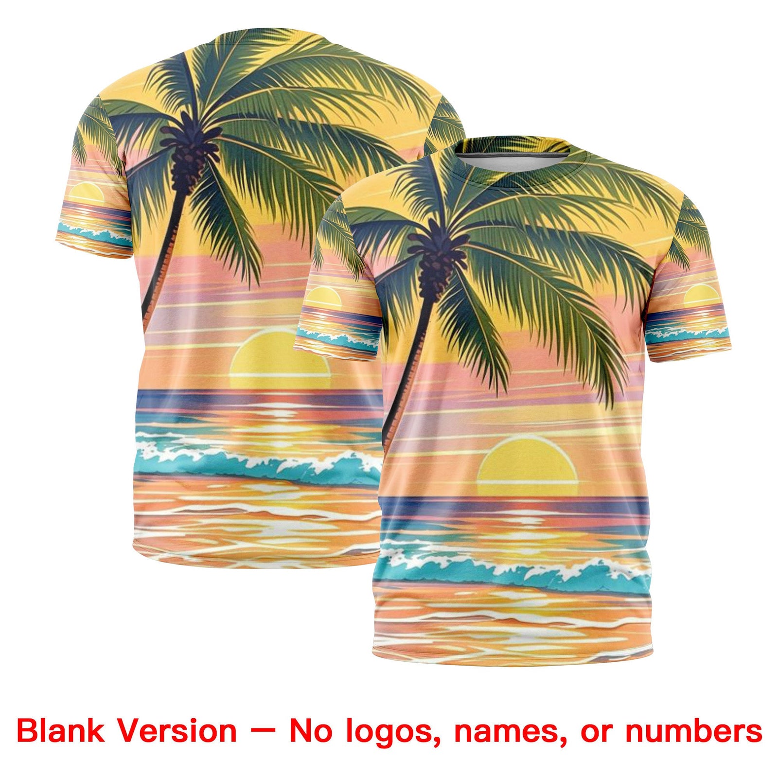 Custom Yellow White Graffiti Pattern Hawaiian Style T-shirt| KXKSHOP