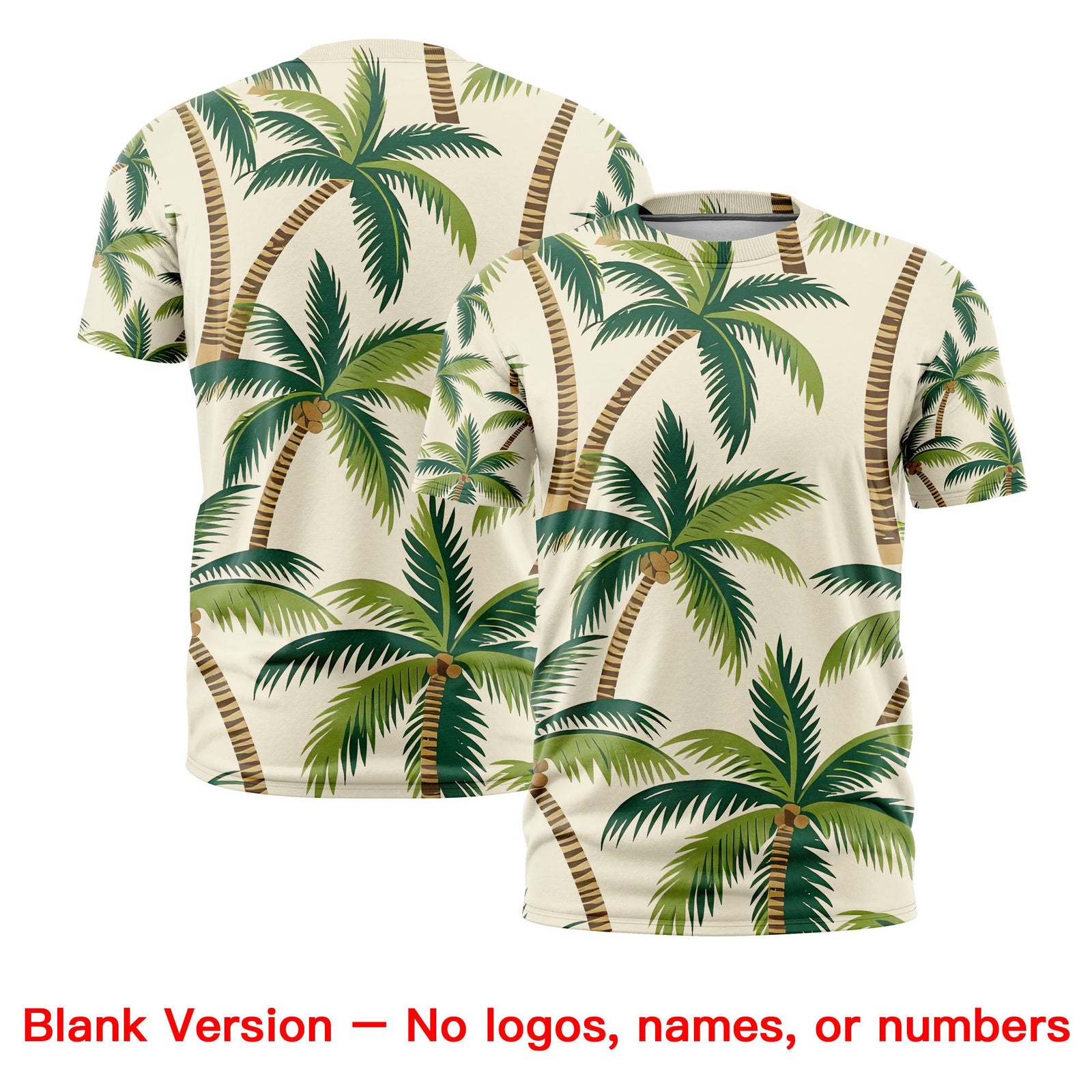 Custom Dark Green Cream Graffiti Pattern Hawaiian Style T-shirt| KXKSHOP