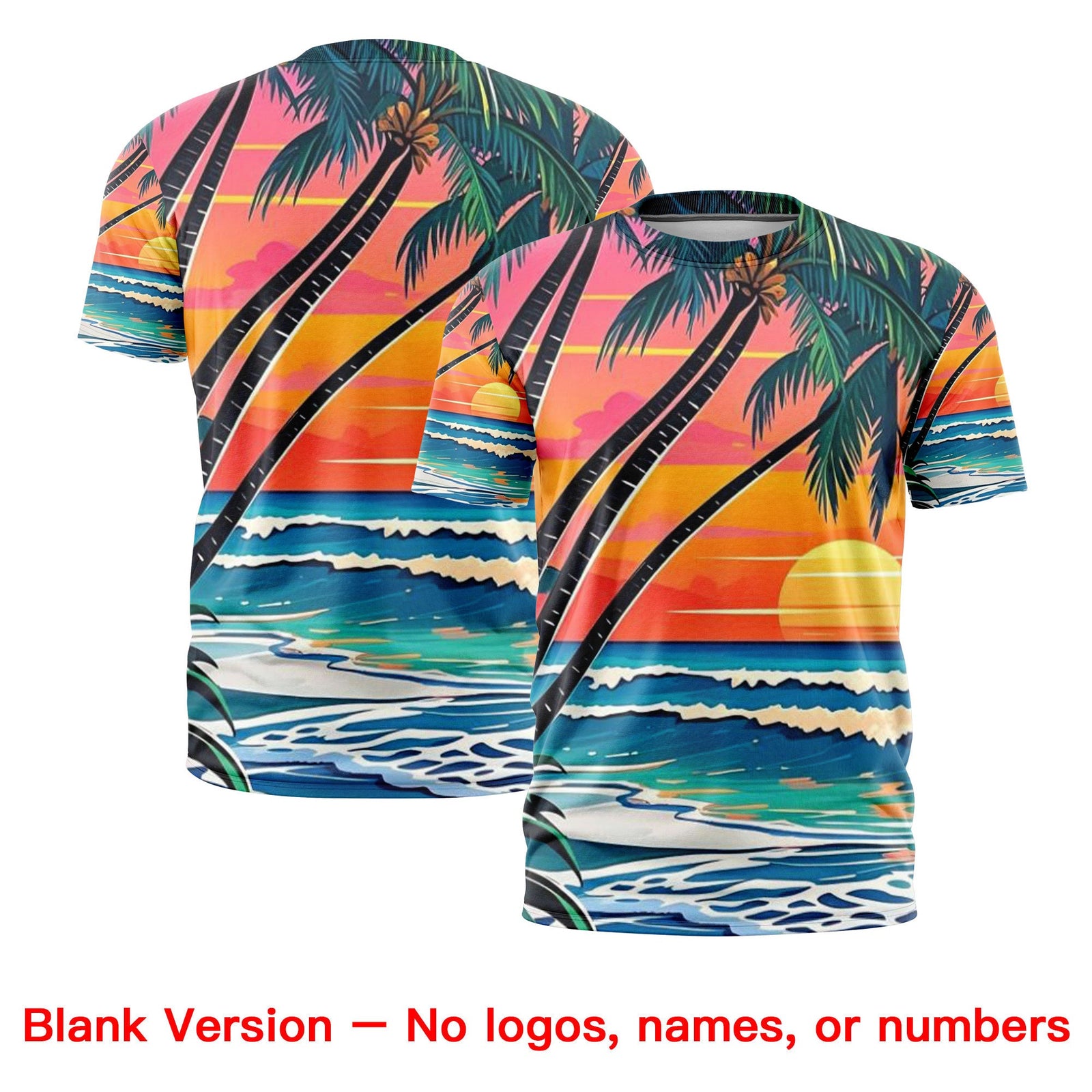 Custom Orange White Graffiti Pattern Hawaiian Style T-shirt| KXKSHOP